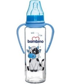 Resim Bambino Kulplu Cam Biberon 225 Ml. 