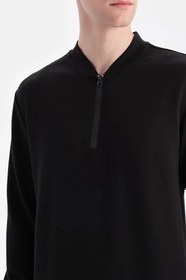 Resim Dagi Erkek Scuba Yarım Fermuarlı Sweatshirt, Modal 