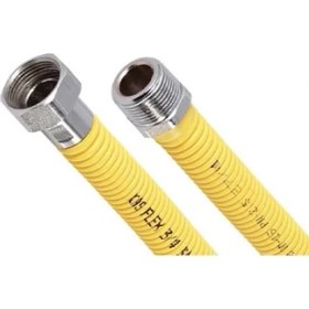 Resim Kalde Kombi Doğalgaz Bağlantı Flexi Hortumu 60 cm Makaronlu 3/4 " 