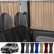 Resim Pandami Fiat Fiorino 2007+ Uyumlu Krem Raylı Oto Perde Takımı 