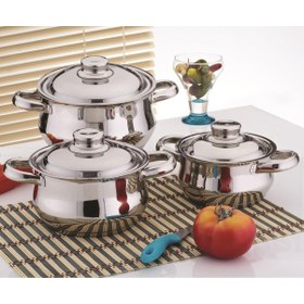 Resim Gülsan Çelik Dide Güveç Tencere Set 3 Lü 14/16/18Cm 