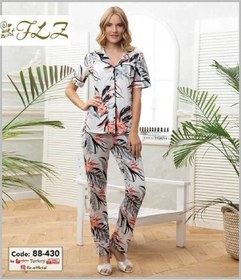 Resim Dowry Flz 88-430 Kısa Kollu Bayan Pijama Takımı-2316-TURUNCU Turuncu 