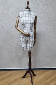 Resim 38 Beden Ahşap Kollu Terzi Mankeni Prova Mankeni Vitrin Mankeni 