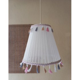 Resim Onay Beyaz Organze Avize M-0417 Yatak Odası Çocuk Odası Genç ve Bebek Odası Avize Aydınlatma Sarkıt 