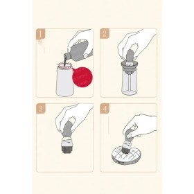 Resim Kapamarka Hazneli Silikon Yağ Sos Ve Yumurta Fırçası Yağ Fırçası Yağlık Silikon Fırçalı Yağdanlık -İND687 
