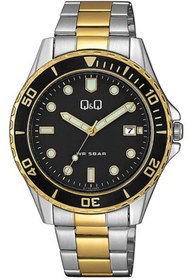 Resim Q&Q Erkek Çelik Kol Saati - Gümüş/gold Renk A172j412y 