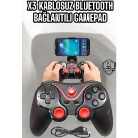 Resim Game Stick Android Uyumlu Gamepad X3 Standlı Oyun Kolu Bluetooth Bağlantılı 