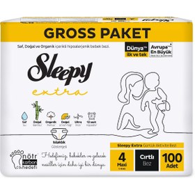 Resim Sleepy Extra Gross Bebek Bezi Maxi 4 Numara 100 Adet - Standart / Standart 