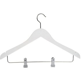 Resim Nyn Ahşap Askı Şık Mandallı Gömlek Etek Askısı Beyaz Renk 4 Adet 