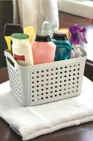Resim Çok Amaçlı Sepet Dolap Içi Düzenleyici Organizer 6,6 Litre Buz Gri 
