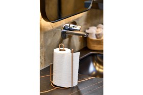 Resim Edora Home 4'lü Rose Servis Sunum Seti, Peçetelik, Kağıt Havluluk, Ekmeklik Makrome, Nihale - Metal Paslanmaz 