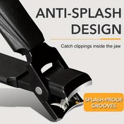 Resim Geniş Çene Ağır Hizmet Tipi Ayak Tırnağı Makası Kalın Tırnaklar, Batık Ayak Tırnakları ve Sert Parmak Tırnakları İçin - Paslanmaz Çelik Bıçak, Ergonomik Siyah Sap, Yaşlılar ve Yetişkinler İçin Modern Tasarım 