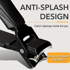 Resim Geniş Çene Ağır Hizmet Tipi Ayak Tırnağı Makası Kalın Tırnaklar, Batık Ayak Tırnakları ve Sert Parmak Tırnakları İçin - Paslanmaz Çelik Bıçak, Ergonomik Siyah Sap, Yaşlılar ve Yetişkinler İçin Modern Tasarım 