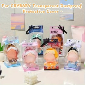 Resim 1 adet CRYBABY Şeffaf Toz Geçirmez Koruyucu Kapak - Bahar Anahtarı ile Bebek Koruyucu Kutusu, Serbest Bırakma ve CRYBABY Peluş Oyuncakları, Koleksiyon Figürü Serbest Bırakma Standı [Bebeğin Dahil Olmadığı] 