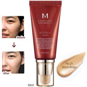 Resim Missha Yoğun Kapatıcılık Sunan Nemlendirici BB Krem50ml M Perfect Cover BB Cream SPF42/PA+++ No: 25 