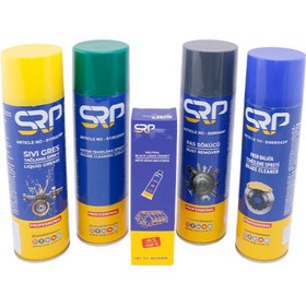 Resim srp Sıvı Gres/ Motor Temizleme/pas Sökücü/sıvı Conta/fren Balata Temizleme 5li Set 