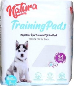 Resim Natura Kaydırmaz Bantlı Köpek Eğitim Pedi 10'lu 60 x 60 CM 