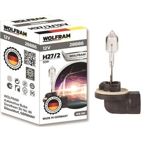 Resim Wolfram 12V H27 Ampul 50Walt 886 Germany L Soket Pgj13 Kepçe ve Traktör Kabin Aydınlatma Ampulü Yüksek Walt 