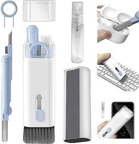 Resim 7'si 1 Arada Elektronik Temizleme Kiti, Klavye, Kulaklık, Kamera, Telefon Temizleyici, Çok Fonksiyonlu Temizleme Kalemi, Silikon Uçlu 