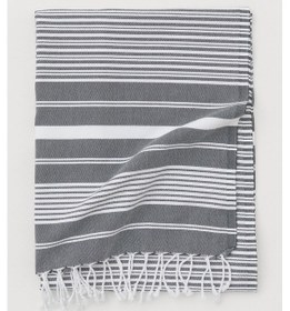 Resim Mulberry Maryon Peştemal %100 Pamuk Banyo Havlusu Gri 