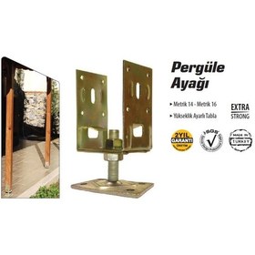 Resim Pergüle Ayağı M16 (Vida Ayarlı) - Ücretsiz Kargo 