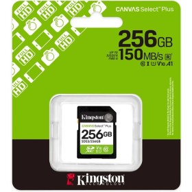Resim Maxdora Kingston SDS3-256GB 256GB Sdxc Canvas Select Plus Gen3 150MB-S C10 Uhs-I U1 V10 Hafıza Kartı 