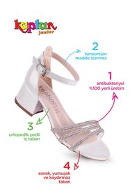 Resim KAPTAN JUNIOR Kız Çocuk Topuklu Abiye Ayakkabı Pssk 403 