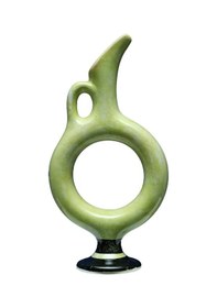 Resim E38 El İşçiliği Halkalı Çini Vazo 30 15 Cm - 6426 Çok Renkli 