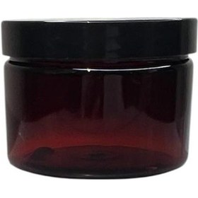 Resim 150ml Kahverengi Akrilik Plastik Krem Kavanozu Siyah Kapaklı, 12 Adet, Krem Kavanozu, Kozmetik Kavanoz, Plastik Kavanoz 