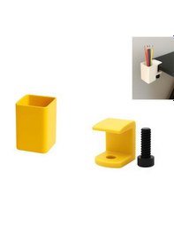 Resim Özel 3d Baskı Kalemlik Modüler Masa Düzenleyici Tak Çıkar Düzenleyici Ebat: 8 Cm X 5 Cm X 4,8 Cm Sarı 
