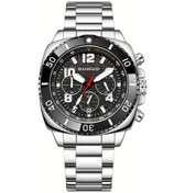 Resim Fochsia Lıge Erkekler İçin Siyah Beyaz Kareli Takvimli Şık Kuvars Kol Saati Diğer 