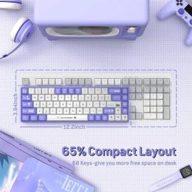 Resim Braventa Collection Coverzone Ajazz AK680 65% Kablolu Hotswap Mekanik Oyun Klavyesi,68 Tuşlu Taşınabilir Anti-Ghosting K 