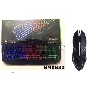 Resim versatile GMKB30 Usb Kablolu Işıklı Gaming Q Klavye+Polygold PG-883 Işıklı Kablolu Oyuncu Mouse 