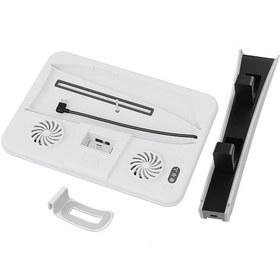 Resim Sones Ps5 Slim Iplay Hbp-539 Konsol Soğutma Tabanı Rgb Ortam Işığı Dikey Tutma Standı Şarj Cihazı Beyaz 