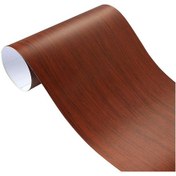 Resim 30/10 100cm Pvc Yapışkan Ahşap Tane Dokulu Araba Vinil Sarılmış Film Araba W1350 50x200cm 1 Piece Set 