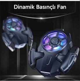 Resim Coofbe Ayarlanabilir RGB Işıklı 400Mah Bataryalı Telefon Soğutucu Ayarlanabilir Joystick Tetik Gamepad 