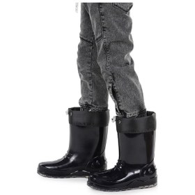 Resim Kiko Kids Savana Su Geçirmez Erkek Çocuk Yağmur Çizmesi Siyah Siyah 
