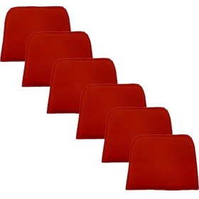 Resim Knsz sırt minderi 6 lı mazlum krm suni deri cırtlı tel sandalyesi sırtı için 