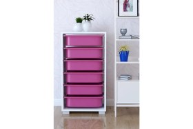 Resim Remaks 6 Sepetli Oyuncak Dolabı Çok Amaçlı Dolap - Pembe 