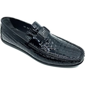 Resim Fosco Siyah Hakiki Deri Erkek Loafer - Rok Ayakkabı 2094 589 430 