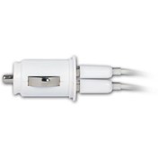 Resim 5V 2.1A iPad Tablet Telefon USB Araç Şarj Adaptör Laptop Şarj Beyaz Çift USB 