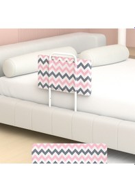 Resim Miralay Yeni Nesil Yatak Bariyeri 50 x 40 Pembe Zikzak Tekli 