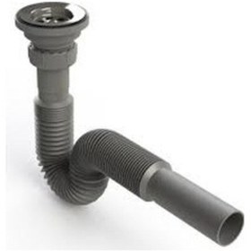 Resim Gri Körüklü Lavabo Gırtlak Sifonu 