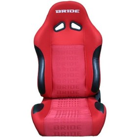 Resim Bride Ayarlanabilir Yanları Deri Kırmızı Spor Yarış Koltuğu 