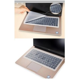 Resim 2 Adet Şeffaf Silikon Notebook Laptop Klavye Koruyucu Anti-toz Ve Su Geçirmez 15,6 Inç 