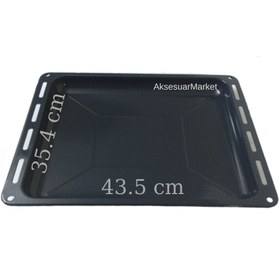 Resim Ferre Ankastre Fırın Emaye Füme Tepsi 43.5x35.4 