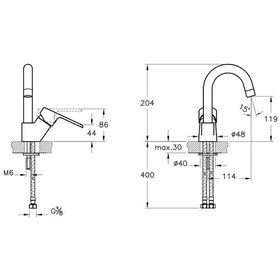 Resim Artema Axe S Döner Borulu Lavabo Bataryası A42543 