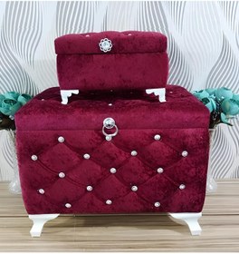 Resim Sandık Dünyası Gelin Sandığı Damat Nişan Bohça Çeyiz Sandık 2li 0316 