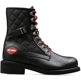 Resim Harley Davidson Siyah Kadın Botu 025G100078-Black-Derı 