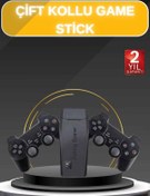 Resim ASTRALTECH Game Stick El Atarisi 2.4g Kablosuz Çift Kol Oyunlar 4k Game Stick 3500 Oyunlu Atari Uyumlu 